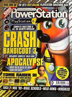 PowerStation Mag #31 1999. TombRaider III Walk-thru Part 3/Crash Bandicoot 3.... • £5.99