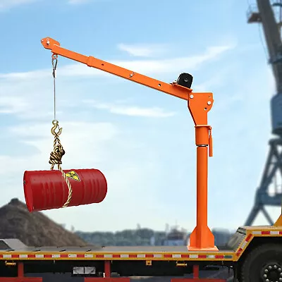 1100LBS Truck-Mounted Crane Hoist Pickup Truck Jib Cranes W/ 12V Electric Winch • $379