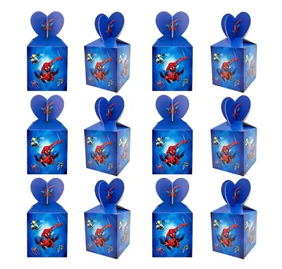 $10.99 • Buy 12 Pk Superhero Candy Gift Boxes, Superhero Themed Party Supplies Spiderman