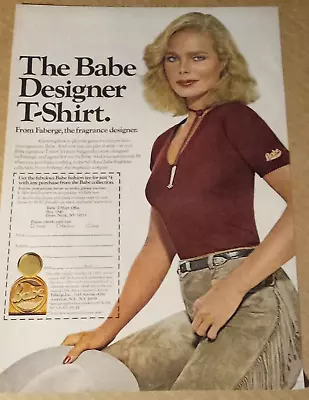 1979 Print Ad Page - BABE Faberge Beauty Margaux Hemingway T-shirt ADVERTISING • $6.99