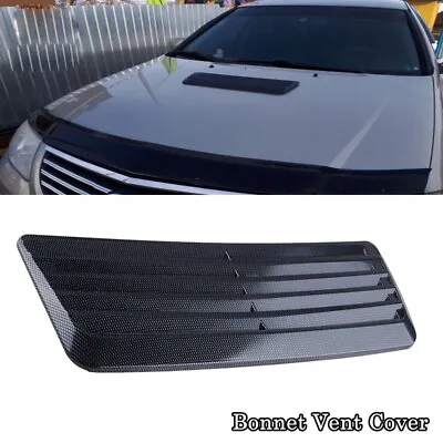 $17.98 • Buy Carbon Fiber Look Car Decorative Air Flow Intake Hood Scoop Vent Bonnet Cover