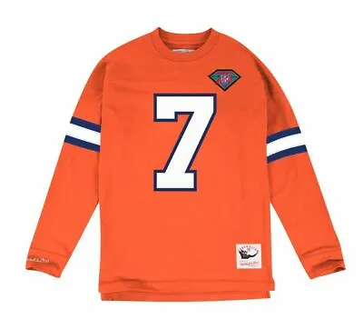 Mitchell And Ness NFL Name & Number Ls T-Shirt Denver Broncos John Elway New • £81.16
