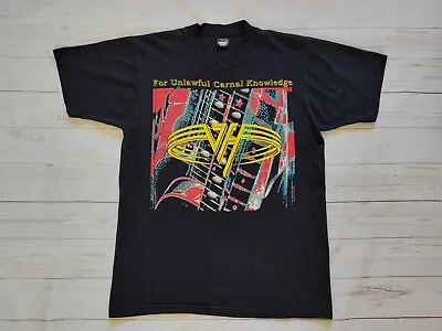 Vintage 90s Van Halen F_CK Carnal Knowledge Single Stitch Rock Band T-shirt M/L • £149.99
