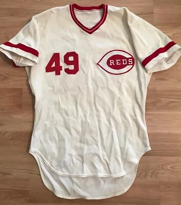 1980 Rawlings Cincinnati Reds Joe Price Game Used Baseball Jersey/Free Shipping! • $499.95