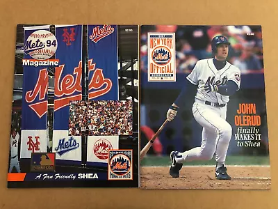 New York Mets Official Score Book Scorecard Program 2 Issue Lot 1994 1997 Olerud • $1.99