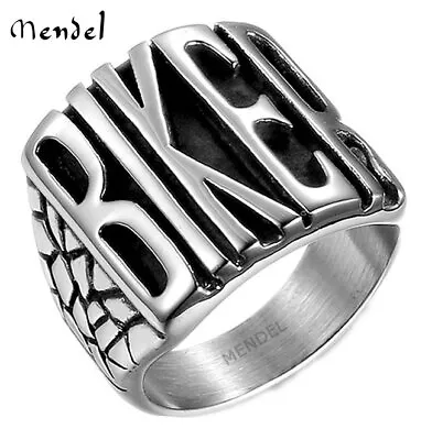 MENDEL Mens Womens Stainless Steel Motorcycle MC Outlaw Biker Ring Men Size 7-15 • $11.99