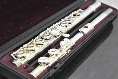 Yamaha  YFL-221  Flute Nickel Silver Plated With Case JAPAN Used • $404.21