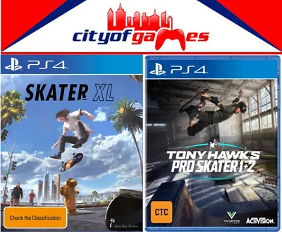 $89.95 • Buy Skater XL & Tony Hawks Pro Skater 1 + 2 PS4 Game Bundle New In Stock