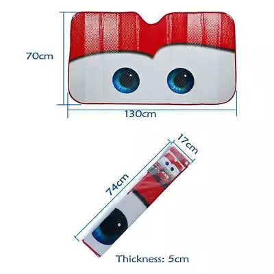 Car Sun Shade Cover Visor Windshield Windscreen UV Shield Red Big Eyes Pixar • $37.67