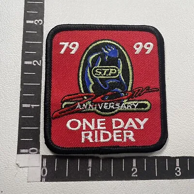 $6.79 • Buy 20th ANNIVERSARY 1979-1999 STP 1 DAY RIDER Bike Patch 18D6