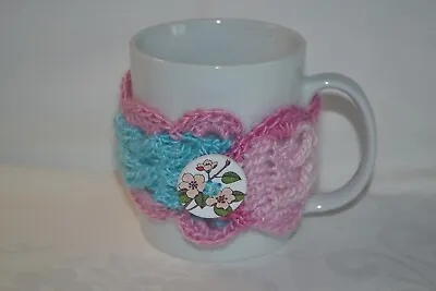 £3.50 • Buy Crochet Mug Cosy Mug Wrap Mug Hug Multicoloured 100% Acrylic Hygge OOAK Ver. 14