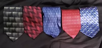 Lot Of 5 Dress Suit Ties Arrow (A) Blues Reds And Grey  • $7.99