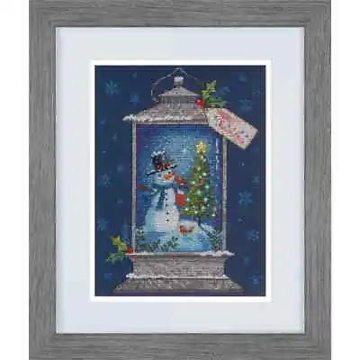 Dimensions Counted Cross Stitch Kit  Snowman Lantern  228x304cm DIY • $34.03