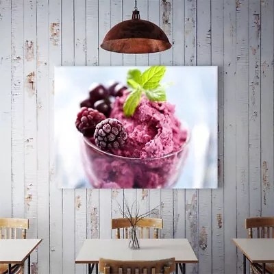 Yummy Ice Cream Canvas Poster Art Picture Prints Kitchen Wall Hanging Decor HY3 • $5.85