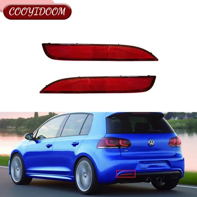 $29.70 • Buy 2x Rear Corner Reflector False Light Brake Lamp For VW Golf 6 MK6 R20 2009-2013