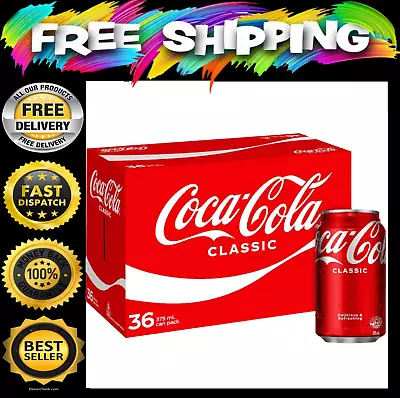 Coca-Cola Classic Soft Drink Multipack Cans 36 X 375mL • $39.96