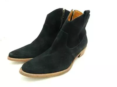 Madewell $198 The Barnwood Boot 6 Black Boots Shoes Suede Ankle 64511 • $99