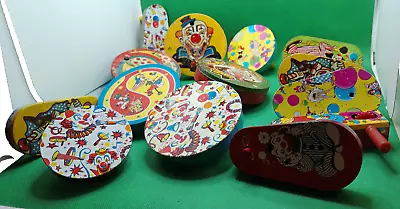 US Metal Toy Mfg Vintage Noisemakers Party New Years Clown Dance Lot 14 • $28