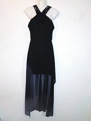 £14.99 • Buy Boohoo Black Sleeveless High Low Dress Size 8