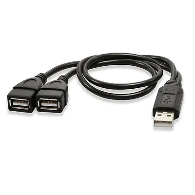 £3.55 • Buy DUAL USB 2.0-A Female To USB Male Cable Extension Cord Lead Power Adapter Lead