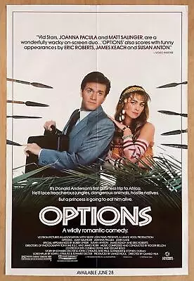 OPTIONS (1989) Video Store VHS Movie Poster Vestron Romance Comedy Joanna Pacula • $25