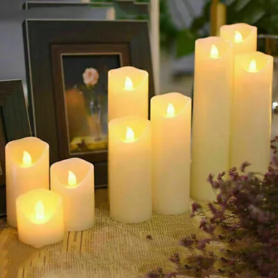 £6.87 • Buy LED Flameless Flickering Wax Candles Tea Light Battery Power Wedding Party Decor