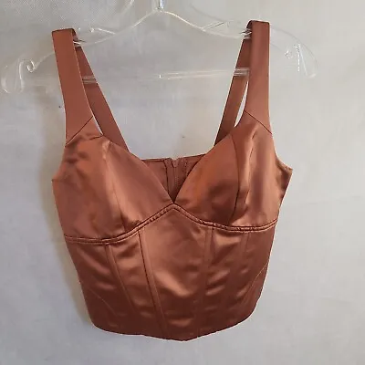 Jason Wu Women's Satin Bronze Copper Corset Top Size S • $89