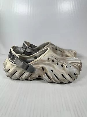 Crocs Echo Clog Shoes Bone Marble Mens 11 Women 13 208454-2Y3 BRAND NEW • $58.99