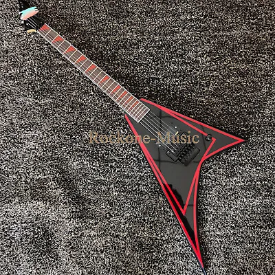 $256.50 • Buy Jack-son V Shape Electric Guitar Red Stried Floyd Rose Bridge