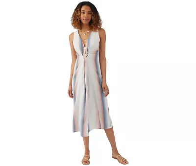 O'Neill Flint Striped Midi Dress WWH XS • $69.50