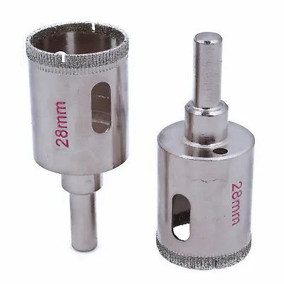 2Pcs 28mm 1-1/8  Inch Diamond Hole Saw Granite Drill Bit Coated Masonry Drilling • $13.99