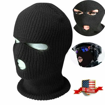 Face Ski Mask Winter Cap 3 Hole Balaclava Beanie Hat Hood Tactical Buy 1 Or 3 PK • $7.99