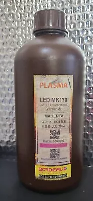 Bordeaux Digital Printing Plasma Led Mk 170 Uv Led Curable Ink ~ Magenta~1 Liter • $26.99