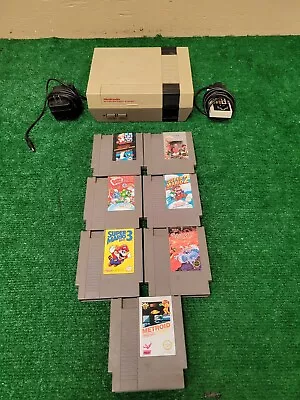 NES Console Bundle/Lot With 7 Games - Only What Is Pictured - Works (BFEB-03-076 • $99