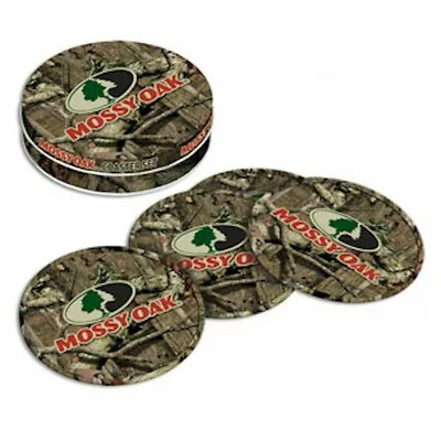 Mossy Oak Camouflage Tin Coaster Set Of Four With Natural Cork Bottoms • $9.99