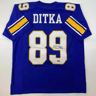 Facsimile Autographed Mike Ditka Pittsburgh Blue Reprint Jersey Size Men's XL • $74.99