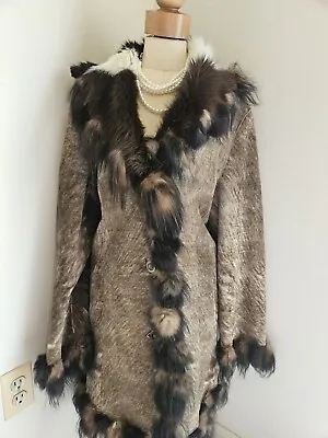 Autunno Stunning $1600 Mink Trim Shearling Jacket Runs Small • $299