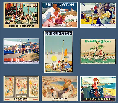 Vintage Railway Poster Bridlington East Riding Of Yorkshire Coast Art Deco A3 A4 • £5.99