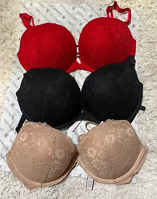 Victoria's Secret Sexy T-Shirt Push-Up Lace Convertible Crossback Strap Bra NWT • $20.79