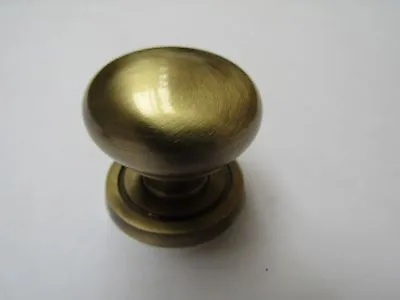 PACK OF 6 ROUND KNOB -vintage Cabinet ANTIQUE BRASS Cupboard Pull Handle • £25.99
