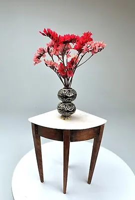 Miniature Floral Arrangement Flowers In Vase 1:12 Dollhouse OOAK • $9.99
