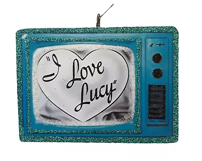 RETRO TELEVISION - I LOVE LUCY   * Glitter CHRISTMAS ORNAMENT * Vtg Img • $10.50