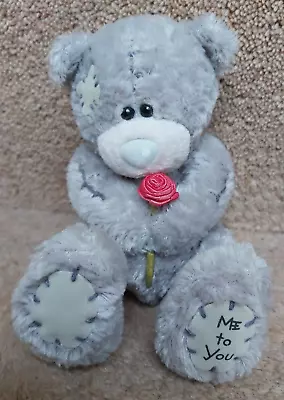  Carte Blanche/Me To You Tatty Teddy Holding Fabric Flower (Red Rose) 5  Sitting • £3.50