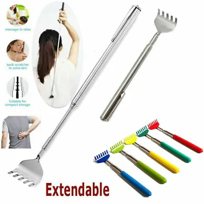 Back Scratcher Telescopic Extendable Claw Extender Metal Stainless Steel USA • $2.50