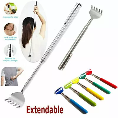 Metal Stainless Steel Back Scratcher Telescopic Extendable Claw Extender US- • $2.63