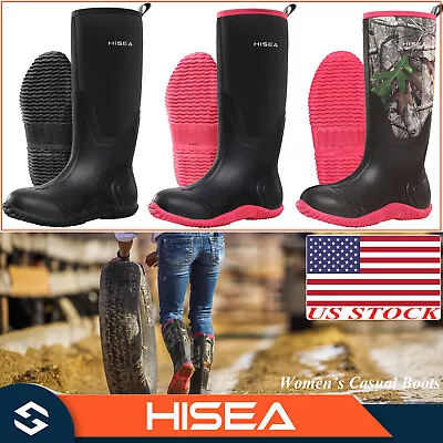 HISEA Women's Boots Neoprene Insulated Outdoor Muck Mud Working & Hunting Boots • $49.99