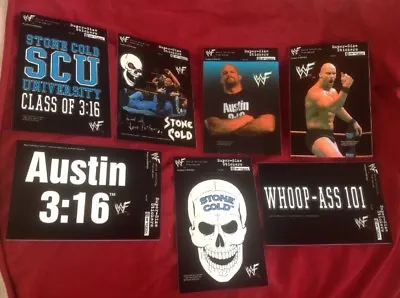 1998 Vintage WWF WWE Wrestling Stone Cold Steve Austin Stickers AUSTIN 3:16 SCU • $9.95