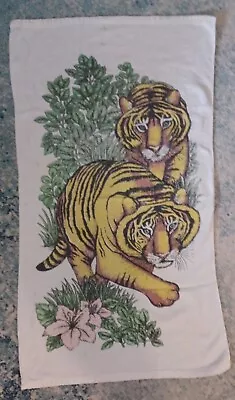 Vintage Bengal Tiger Beach Bath Towel Jungle 26  X 46  Tapestry 100% Cotton • $9.99