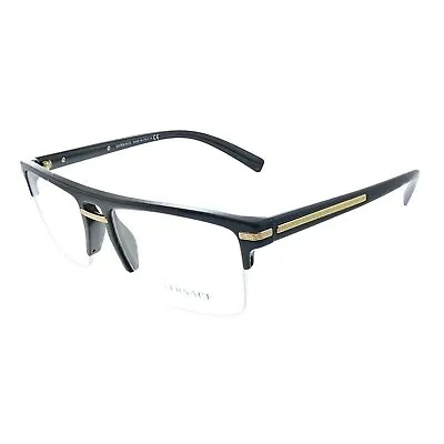 Versace Men's Eyeglasses Greca-Aegis VE3269 GB1 Half Rim Optical Frame • $118.95