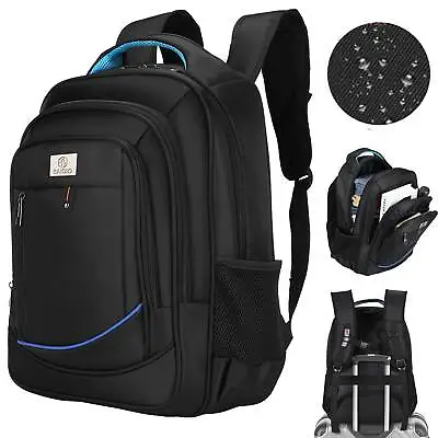 BAIGIO 17.3  Laptop Backpack Waterproof Mens Women Rucksack Travel School Bag • £12.99